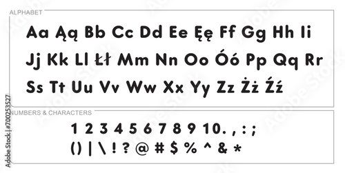 alphabet letters font set. typography font with trendy letters thin, bold, uppercase, lowercase and numbers. vector illustration.