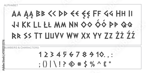 alphabet letters font set. typography font with trendy letters thin, bold, uppercase, lowercase and numbers. vector illustration.