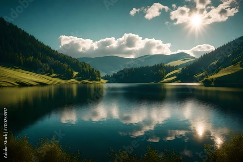 Serene beauty of a lake.