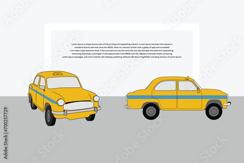 Yellow Ambassador Cab Taxi