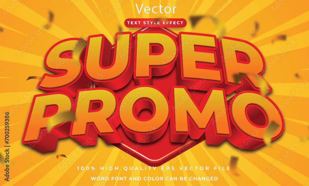 Super promo 3d text effect template Super promo 3d text effect template