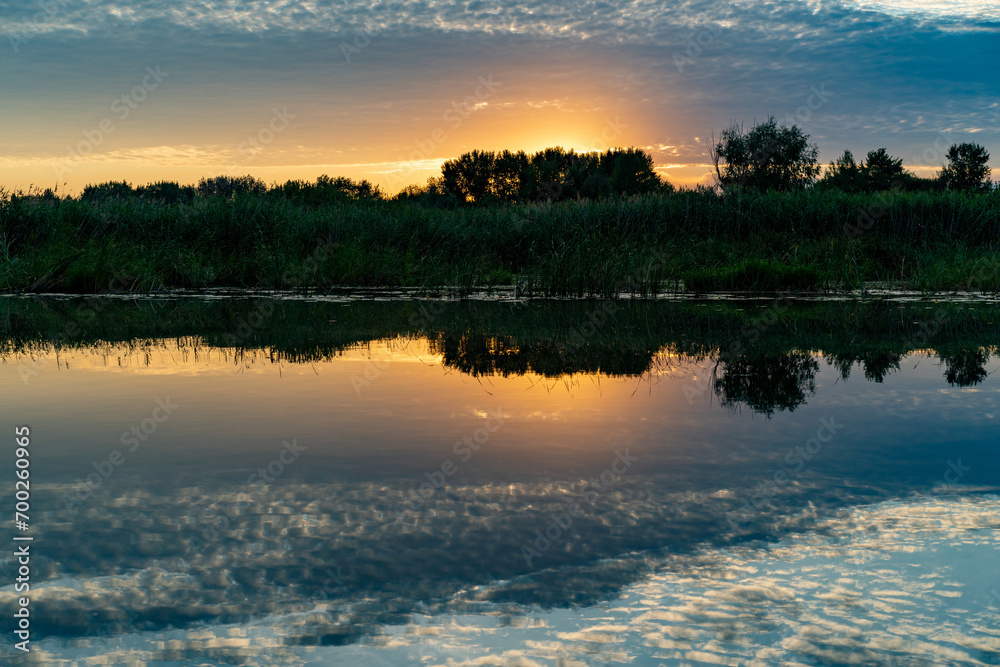 The Great Russian Volga River and its banks. The Great Russian Volga River and its banks.
