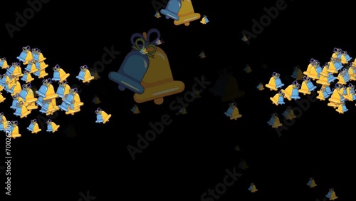 emoji, bells, emoticon, celebration, symbol, digital, communication, character, festive, holiday, Christmas, online, chat, convey, feelings, reaction, symbolize, digital communication, graphical, faci photo