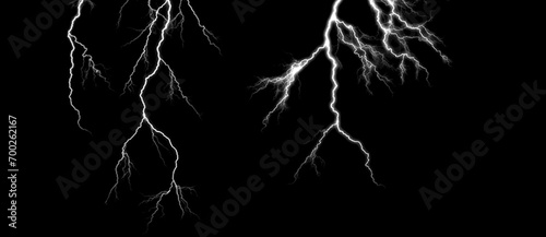 thunder lighting on black sky