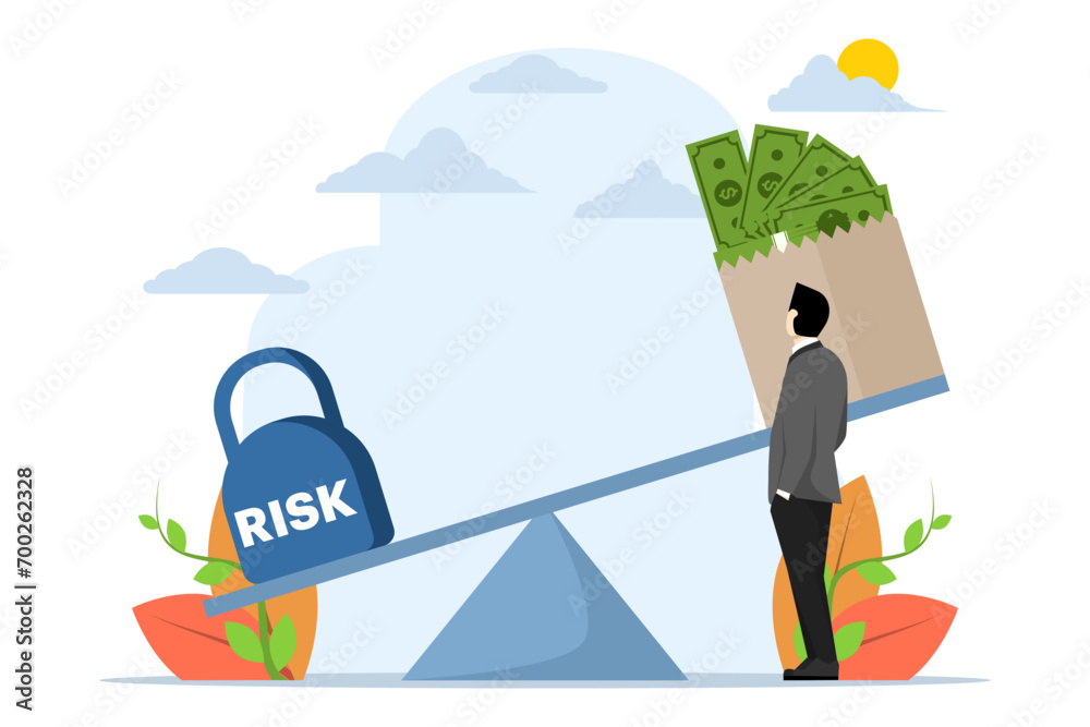 the concept of investing with a high risk of return, balanced with a large risk load resulting in a rich box of dollar rewards. investors stake securities and investment assets to earn high rewards. the concept of investing with a high risk of return, balanced with a large risk load resulting in a rich box of dollar rewards. investors stake securities and investment assets to earn high rewards.