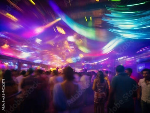 A dynamic image captures the contrasting scenes of a colorful, vibrant party with an immersive IMC effect, highlighting the contrast with depression awareness.