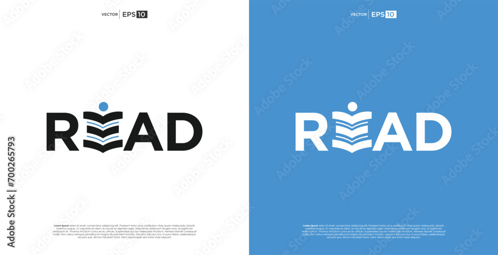 reading book logo logo design lettering read logo reading book logo logo design lettering read logo