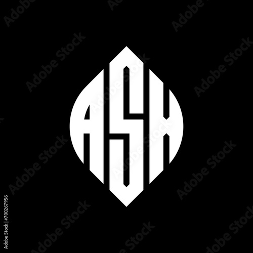 ASX circle letter logo design with circle and ellipse shape. ASX ellipse letters with typographic style. The three initials form a circle logo. ASX Circle Emblem Abstract Monogram Letter Mark Vector. photo