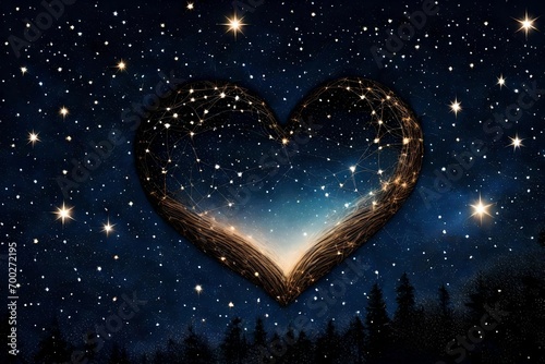 heart in the sky at night