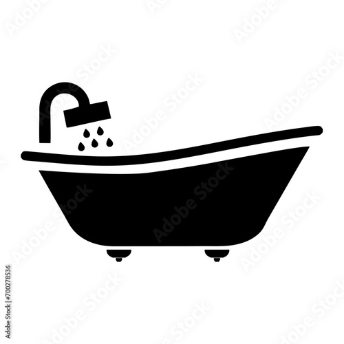 illustration of a bath tub icon 