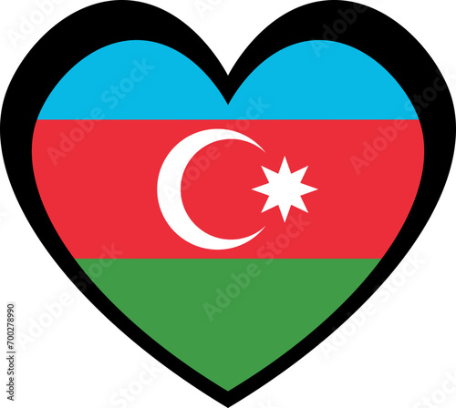 Azerbaijan Heart Icon