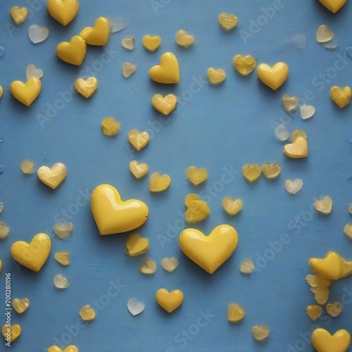 heart on a blue background