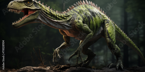 Fototapeta Naklejka Na Ścianę i Meble -  Big prehistoric animal. Wild dinosaur