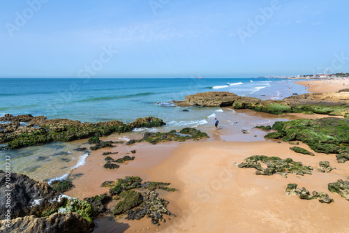 Praia de Carcavelos a Lisbona in Portogallo