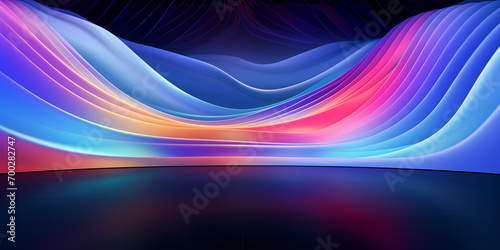 Large led projection screens. Colorful abstract background. Light show on the stage photo