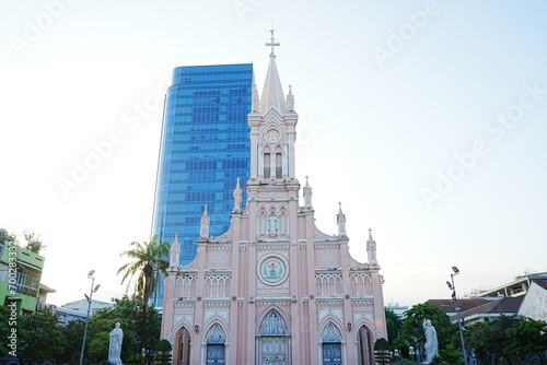 Obraz na płótnie Da Nang Cathedral in Da Nang, Vietnam - ベトナム ダナン大聖堂 w salonie