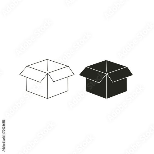 Box Outline And Vector 