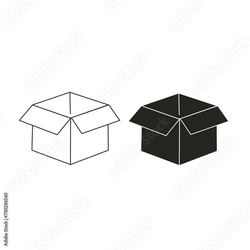 Box Outline And Vector 