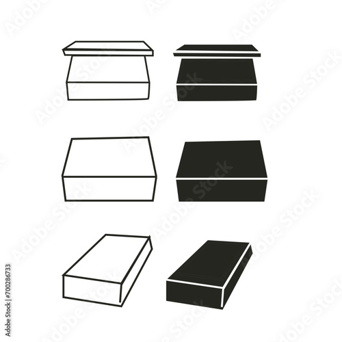 Box Outline And Vector 