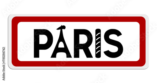 Panneau signalétique ville de PARIS
