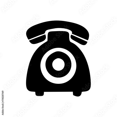 retro telephone isolated on white phone icon 