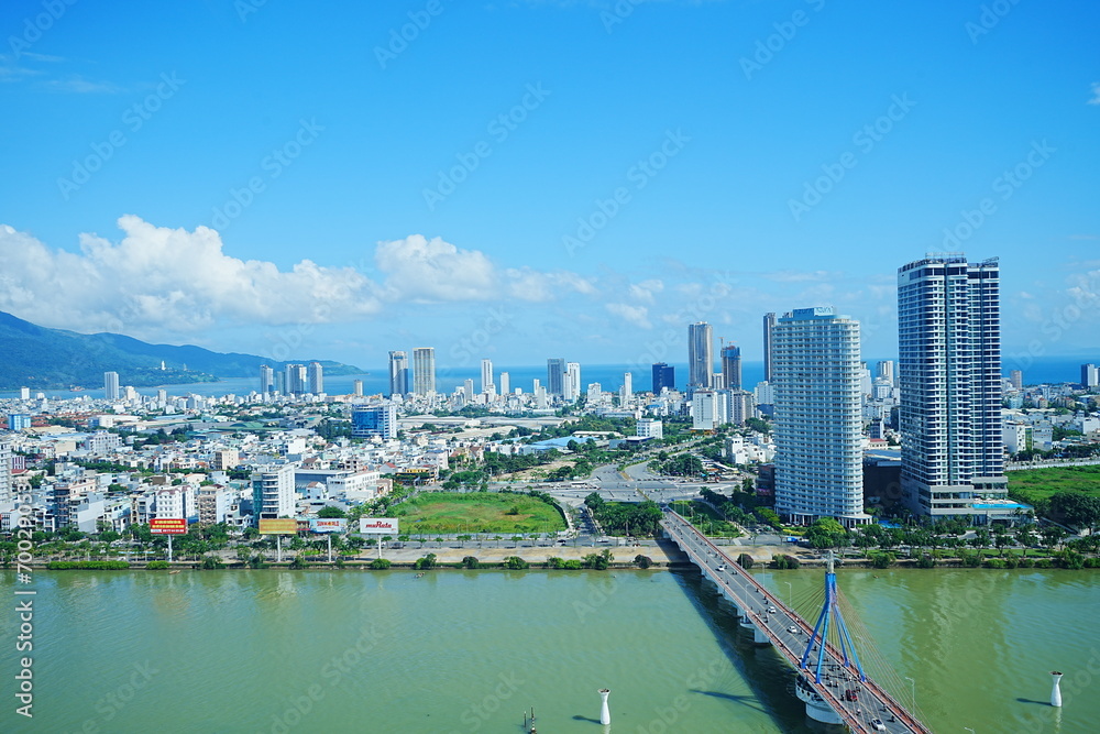 Aerial View, City of Da Nang in Vietnam - ベトナム ダナン 街並み
