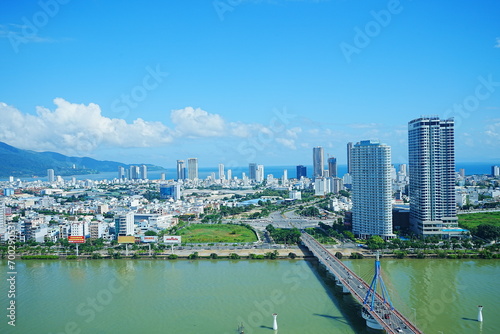 Aerial View, City of Da Nang in Vietnam - ベトナム ダナン 街並み