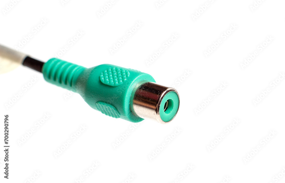 Video connector for a computer on a white background, connecting a computer Video connector for a computer on a white background, connecting a computer