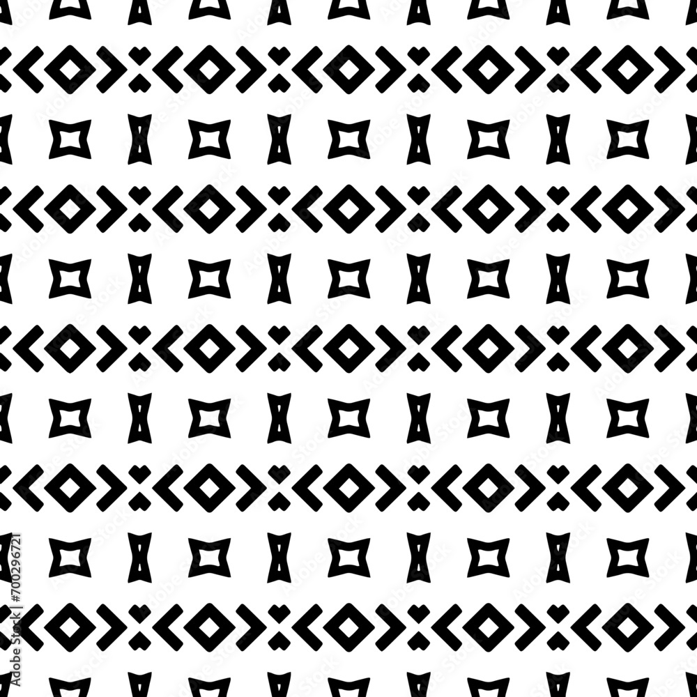 Abstract Shapes.Vector Seamless Black and White Pattern.Design element for prints, decoration, cover, textile, digital wallpaper, web background, wrapping paper, clothing, fabric, packaging, cards.