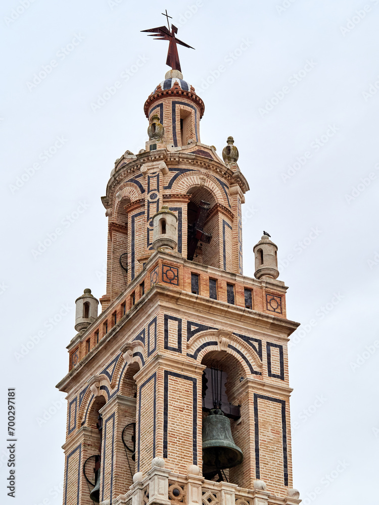 Fototapeta premium Towers of Church of Ecija, town of Seville, Andalusia, Spain. Known for the city of towers for its churches.