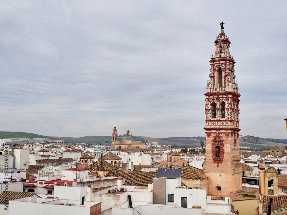 Towers of Church of Ecija, town of Seville, Andalusia, Spain. Known for the city of towers for its churches.