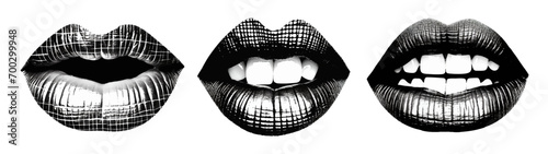 Mouth set vector isolated on white background 10 eps photo