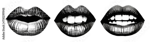 Mouth set vector isolated on white background 10 eps