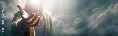 Jesus reaching out his hand - Jesus' saving love