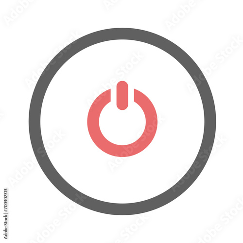 Power off button icon set vector illustration.