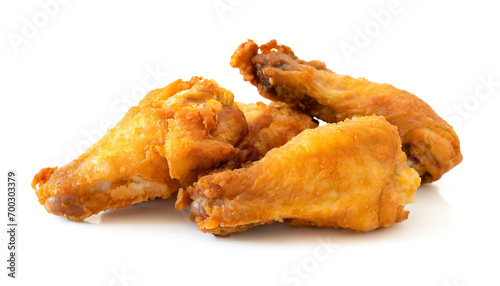 Frittierte chicken wings isoliert auf weißen Hintergrund, Freisteller