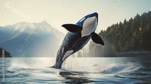 Orca, the killer of blue whales. photo