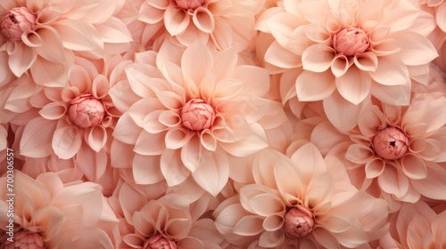 The flowers petals are a soft peach color, close up macro nature background. © brillianata