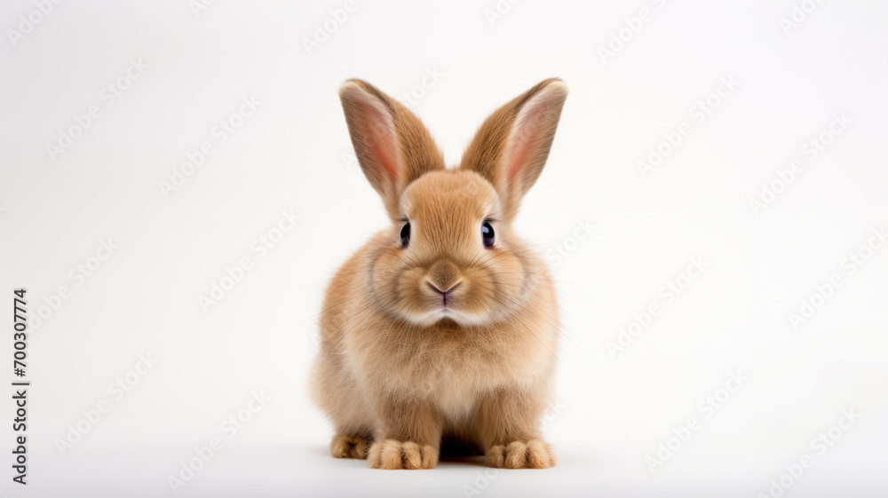 Obraz premium Sweet Rabbit on Isolated Background