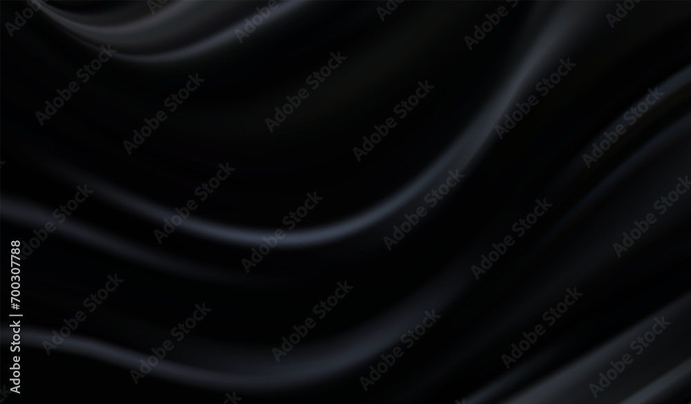 Fototapeta premium Modern luxury background design. Smooth elegant black satin texture abstract background.