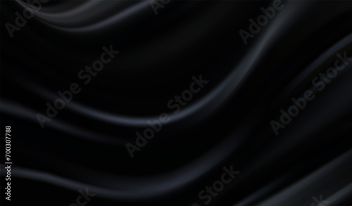 Modern luxury background design. Smooth elegant black satin texture abstract background.