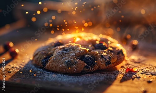 mandeln-blueberries cookie with halo and epic light