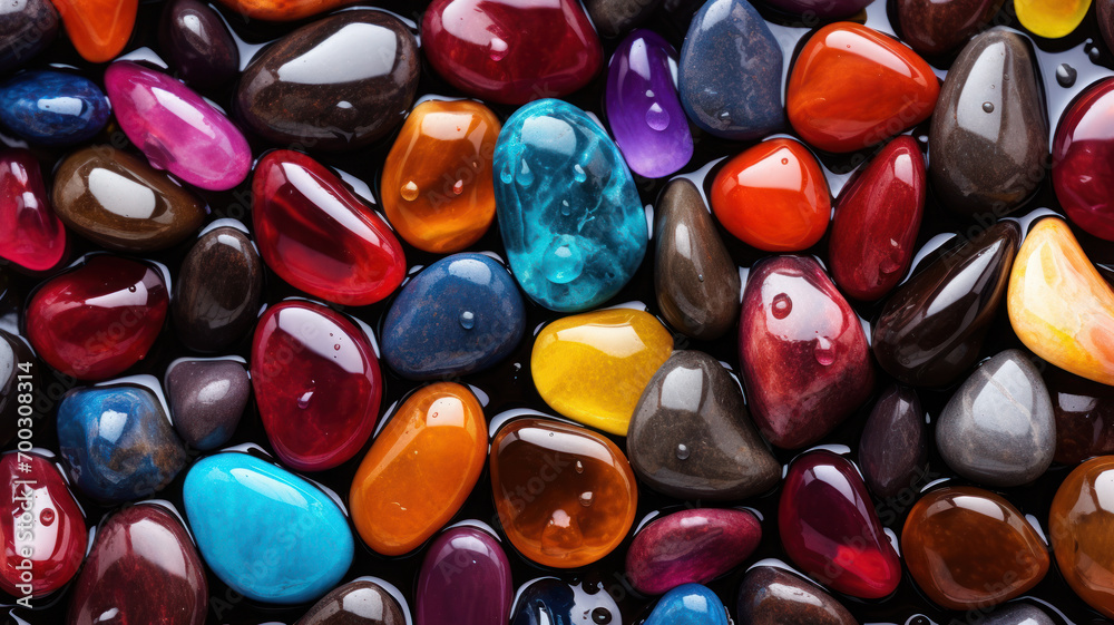 Seamless Colorful Wet Stones Texture Seamless Colorful Wet Stones Texture
