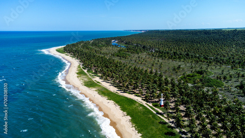 Praia da Barra de São Miguel - Barra de São Miguel/AL - Foto de drone
