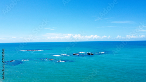Praia da Barra de São Miguel - Barra de São Miguel/AL - Foto de drone
