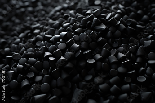schwarzes Kunststoffgranulat