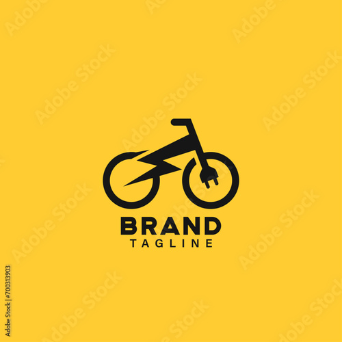 Electric Bike Icon Logo Design Symbol Template Flat Style Vector
