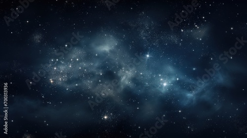  a space filled with lots of stars next to a black sky with lots of stars on the side of it.