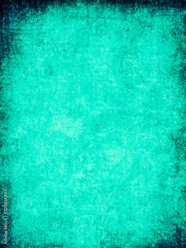 Empty grunge texture background in turquoise.