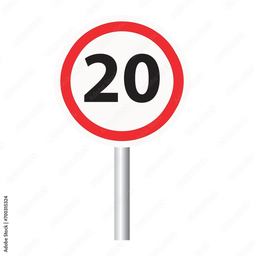 Speed Limit and Radar Warning Traffic Signs Speed Limit and Radar Warning Traffic Signs